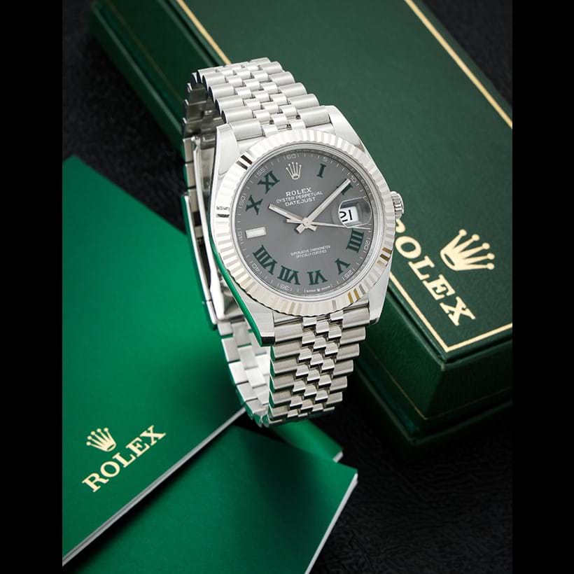 Inline Image - Rolex, Oyster Perpetual Datejust Wimbledon, Stainless Steel Bracelet Watch
 | Est. £7,000-10,000 (+ fees)