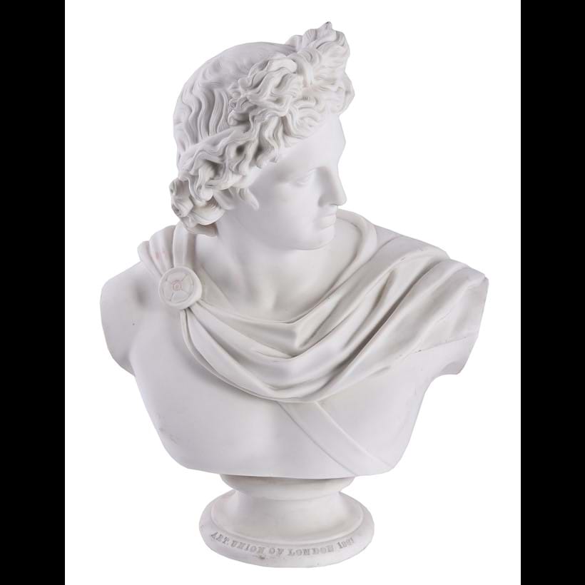 Inline Image - Lot 510: C. Delpech for Art Union of London, an English Parian bust of Apollo, third quarter 19th century | Est. £300-500 (+ fees)