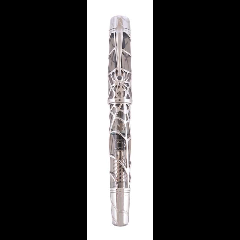 Montblanc, Magical Black Widow, 88, a limited edition white gold coloured skeleton fountain pen, circa 2004