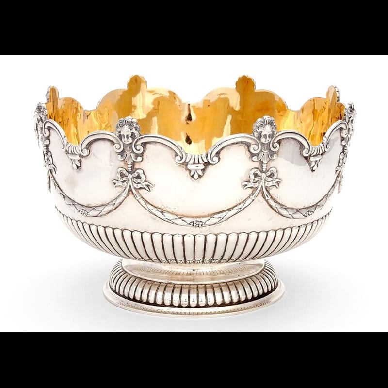 A Victorian silver monteith or punch bowl, by Garrard & Co., London, 1889