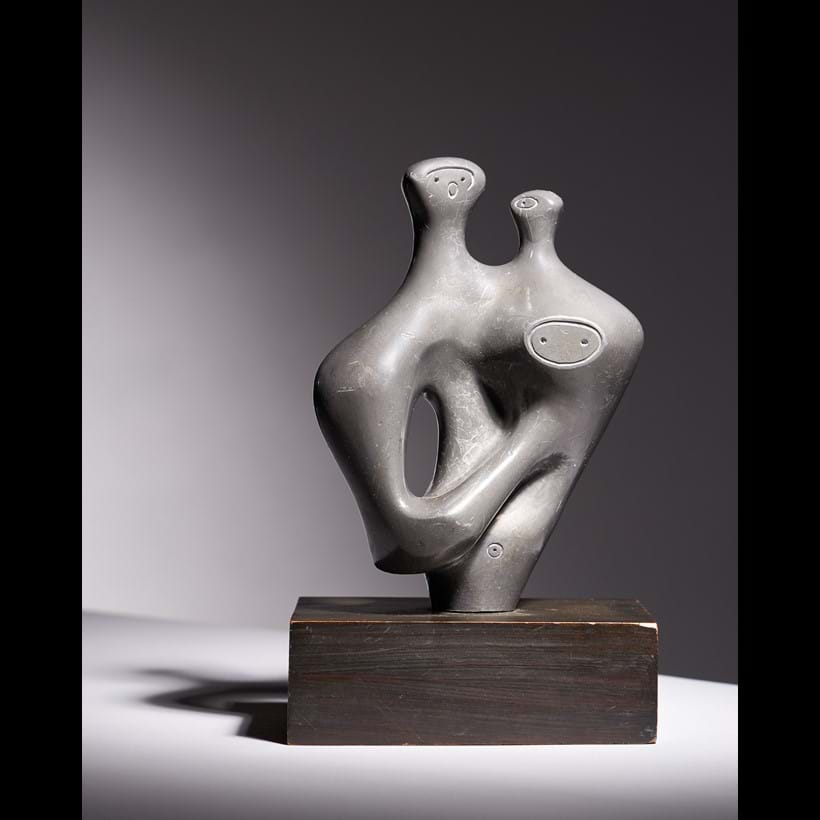 Inline Image - λ Henry Moore (British 1898-1986), Mother and Child, Lead | Sold for £320,000 (hammer price)