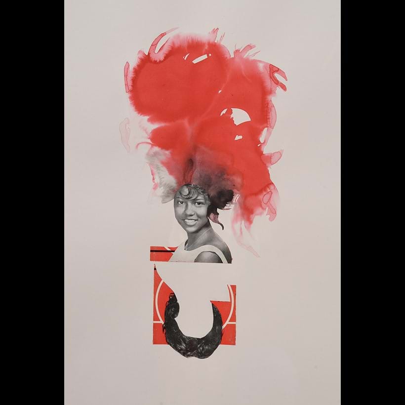 Inline Image - Lorna Simpson (American b. 1960), ‘Redd’, ink and collage on paper | Est. £10,000-15,000 (+ fees)