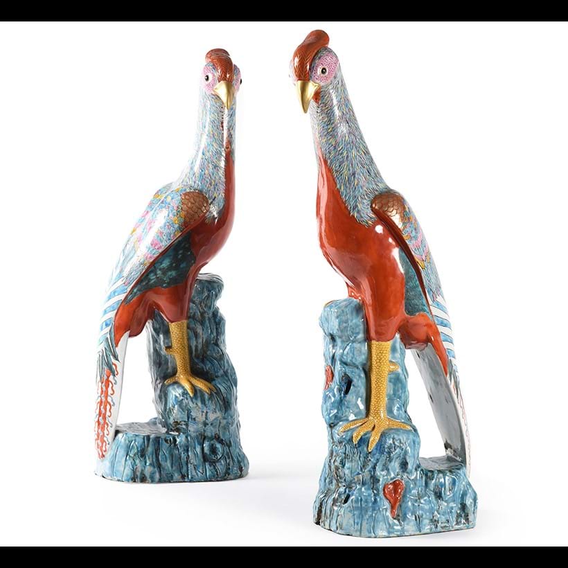 Inline Image - A pair of ‘Famille Rose’ porcelain pheasants | Est. £1,200-1,800 (+ fees)