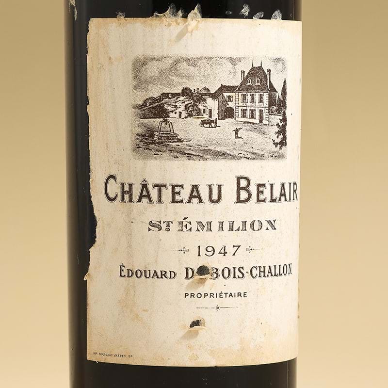 The 1947 Château Bélair, Saint-Émilion | Fine Wine, Champagne, Vintage Port and Spirits Auction | 19 March 2024