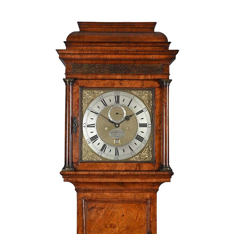 † A very fine George I burr walnut eight-day longcase clock George Graham, London, circa 1725