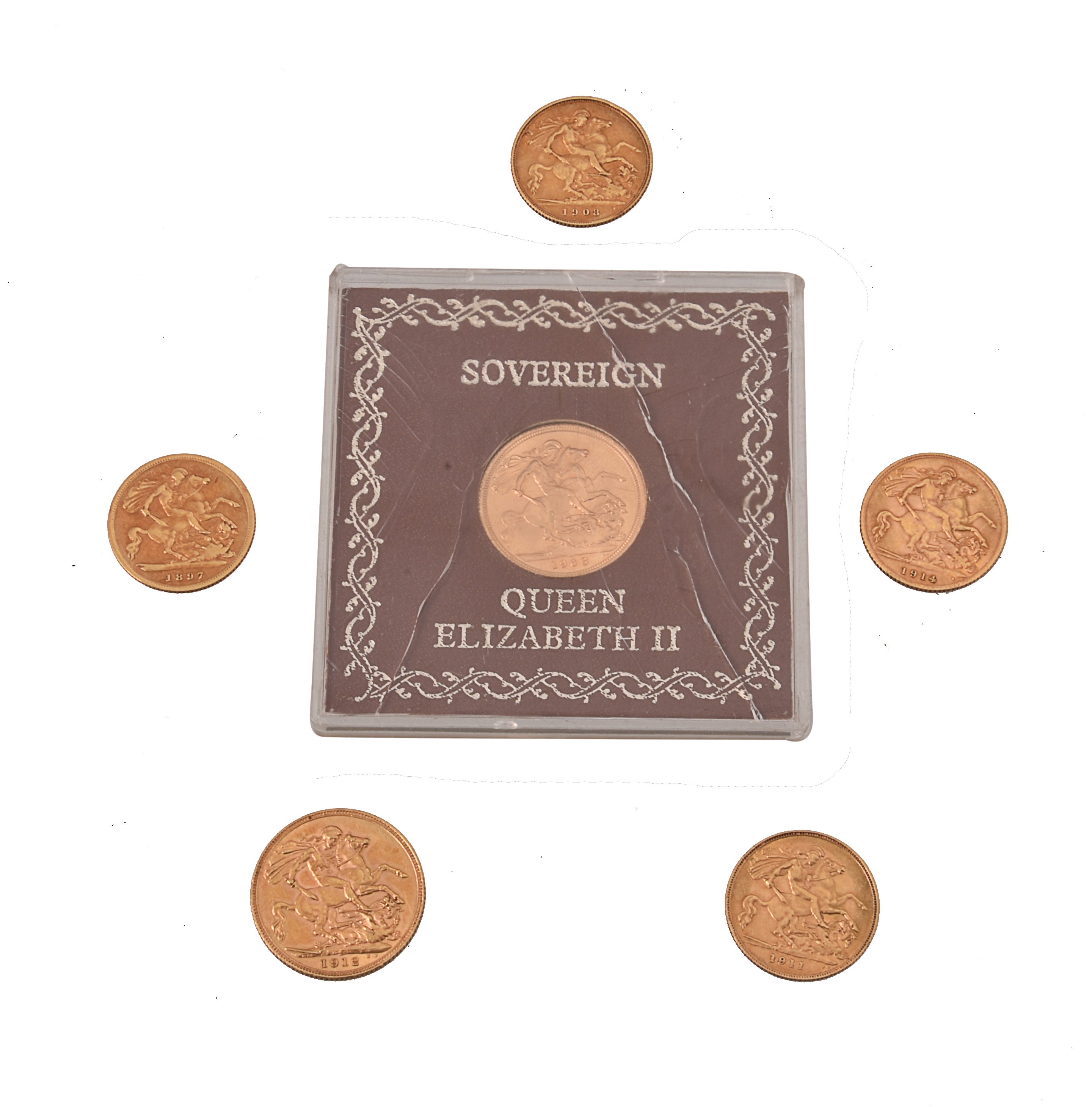 Victoria to Elizabeth II, sovereigns and half-sovereigns 