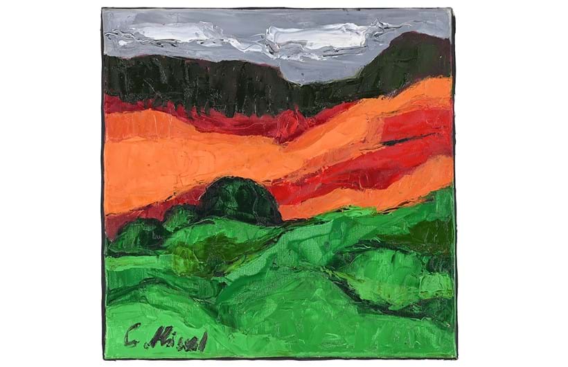 Inline Image - Lot 129: λ Gernot Kissel (German 1939-2008), 'Landscape', Oil on canvas | Est. £400-600 (+ fees)