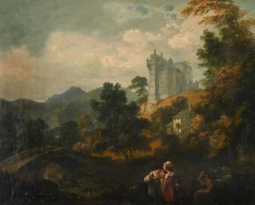 Inline Image - Lot 56: (Part lot) Julius Caesar Ibbetson (British 1759-1817), 'Castle Campbell. Clackmannanshire', Oil on canvas, a pair | Est. £4,000-6,000 (+ fees)