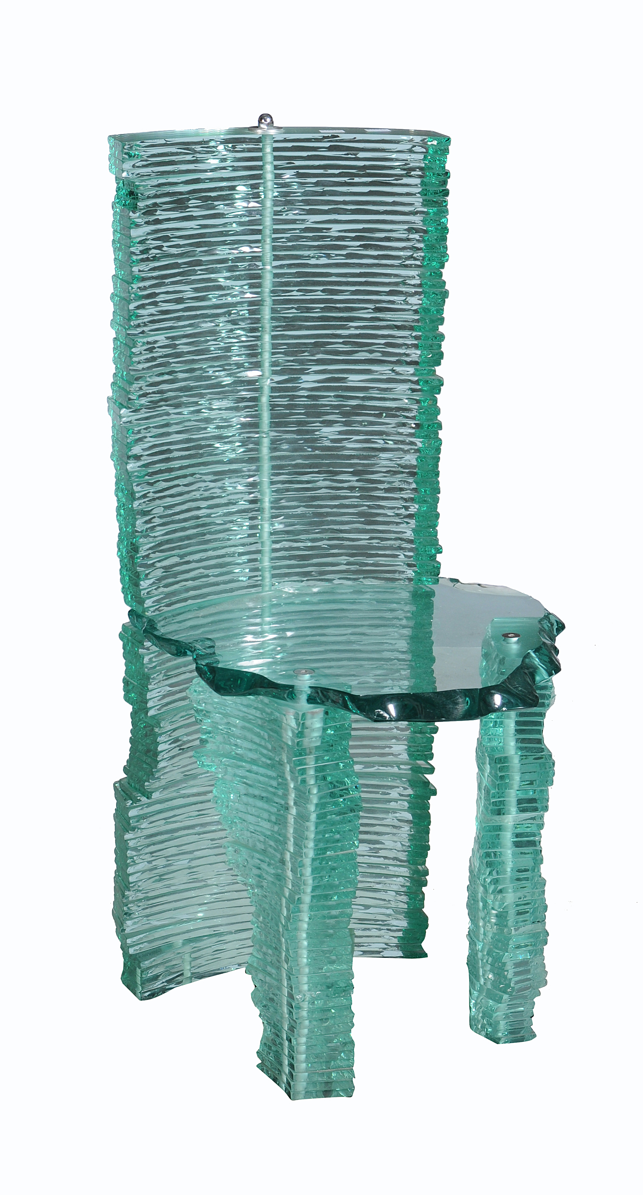 Danny Lane (b. 1955), a stacked float glass chair 