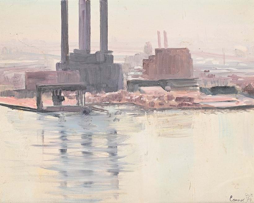 Inline Image - Lot 17: Angela Conner (British B. 1935), ‘East River’, Oil on board | Est. £200-400 (+ fees)