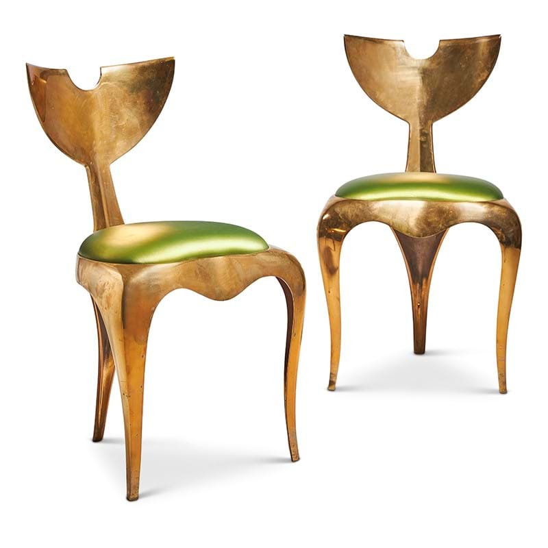 A Pair of Whaletail Chairs, by Mark Brazier-Jones (B.1956), 1989