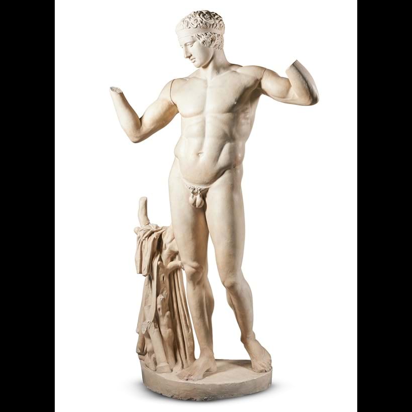 Inline Image - Lot 23: A lifesize plaster and composition figure of Diadumenos, continental, modern | Est. £800-1,200 (+ fees)