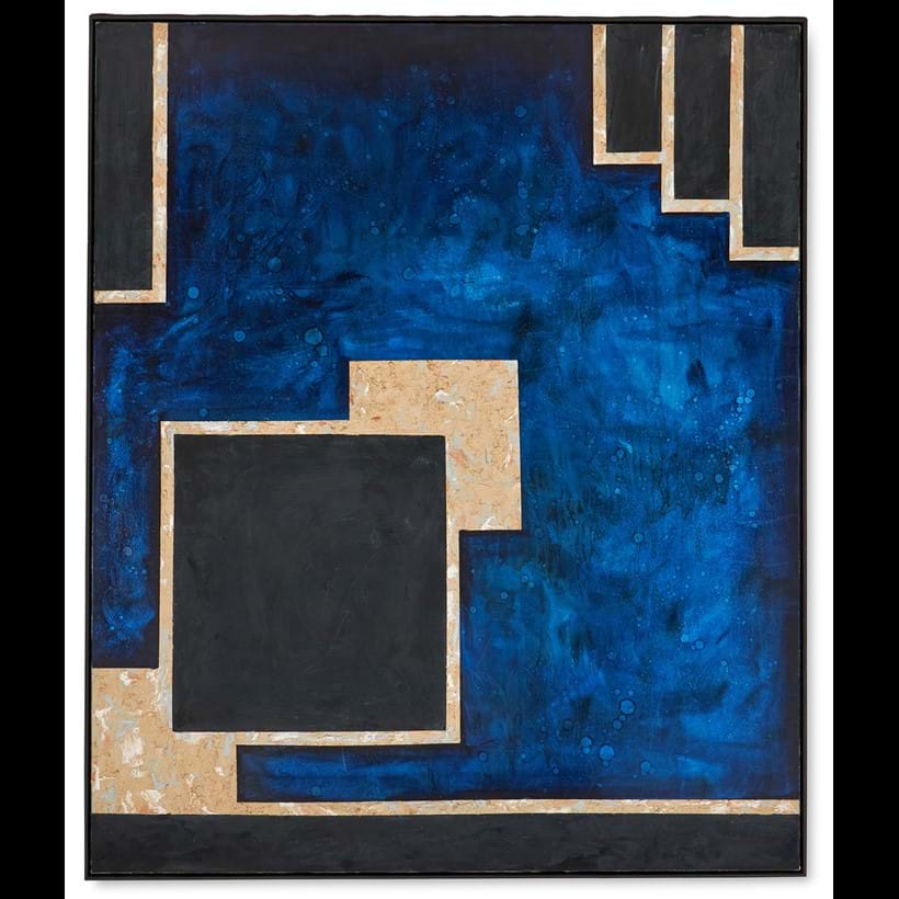 Inline Image - Lot 89: Andrew Taylor (Australian B.1967), 'Untitled (Blue Abstract)', Oil on canvas | Est. £400-600 (+ fees)
