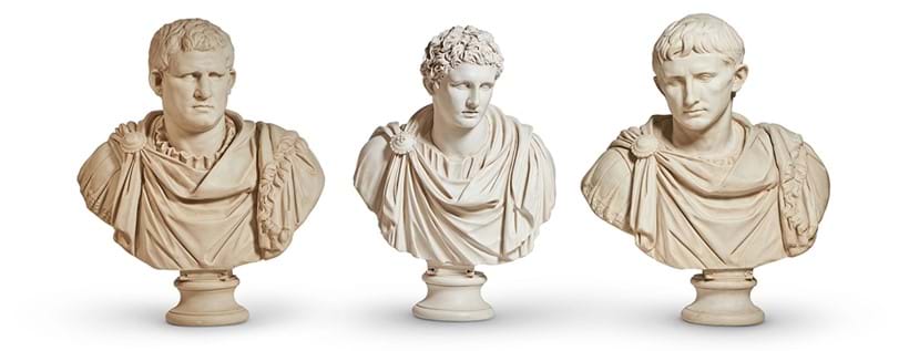 Inline Image - Lot 136: A large pair of busts of Roman senators, modern | Est. £800-1,200 (+ fees)