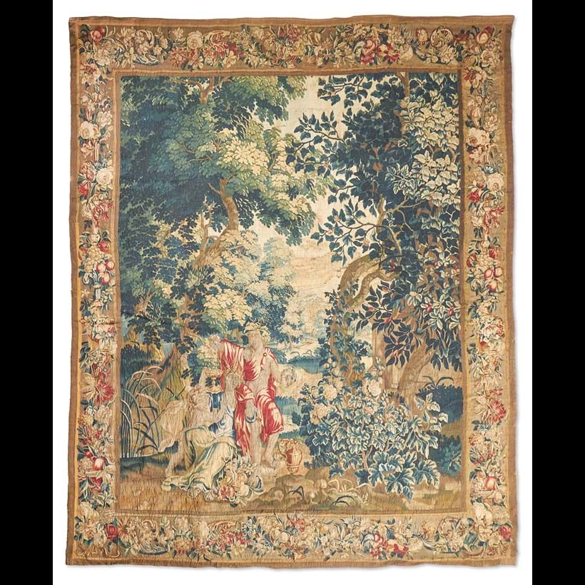 Inline Image - Lot 141: A Flemish mythological tapestry, late 17th century | Est. £3,000-5,000 (+ fees)