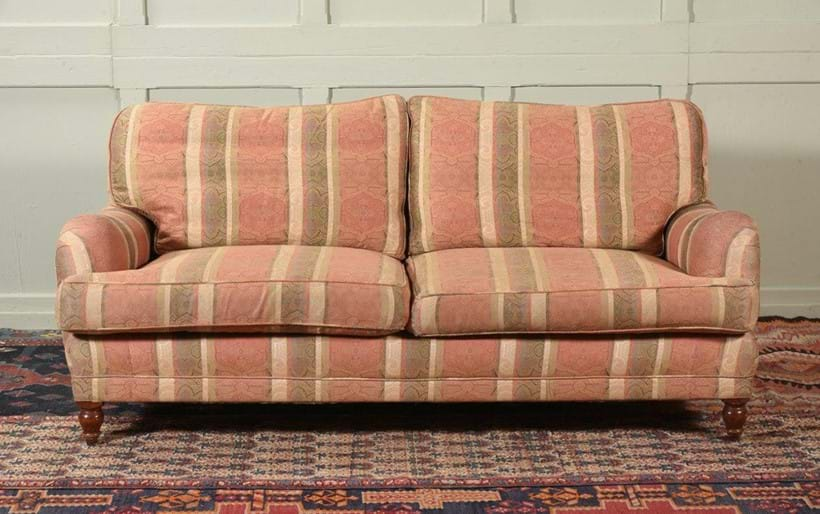 Inline Image - Lot 239: An upholstered Mulberry at Home sofa in Victorian Taste. This paisley, upholstered striped sofa represents Mulberry at Home at its peak – English made and fully sprung | Est. £700-1,000 (+ fees)