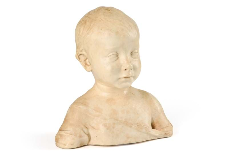 Inline Image - Lot 329: After Desiderio da Settignano, a ceramic bust of a child, 20th century | Est. £250-400 (+ fees)