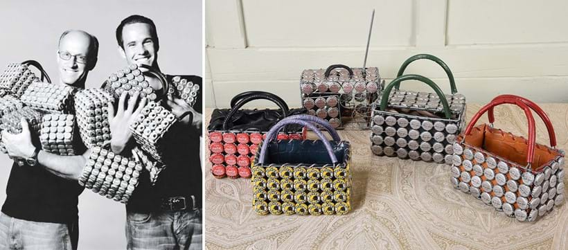 Inline Image - Photograph of Roger and Cameron Saul by David Bailey | Lot 263: A group of four Mulberry Bottletop Foundation leather lined handbags, circa 2002 | Est. £150-250 (+ fees)