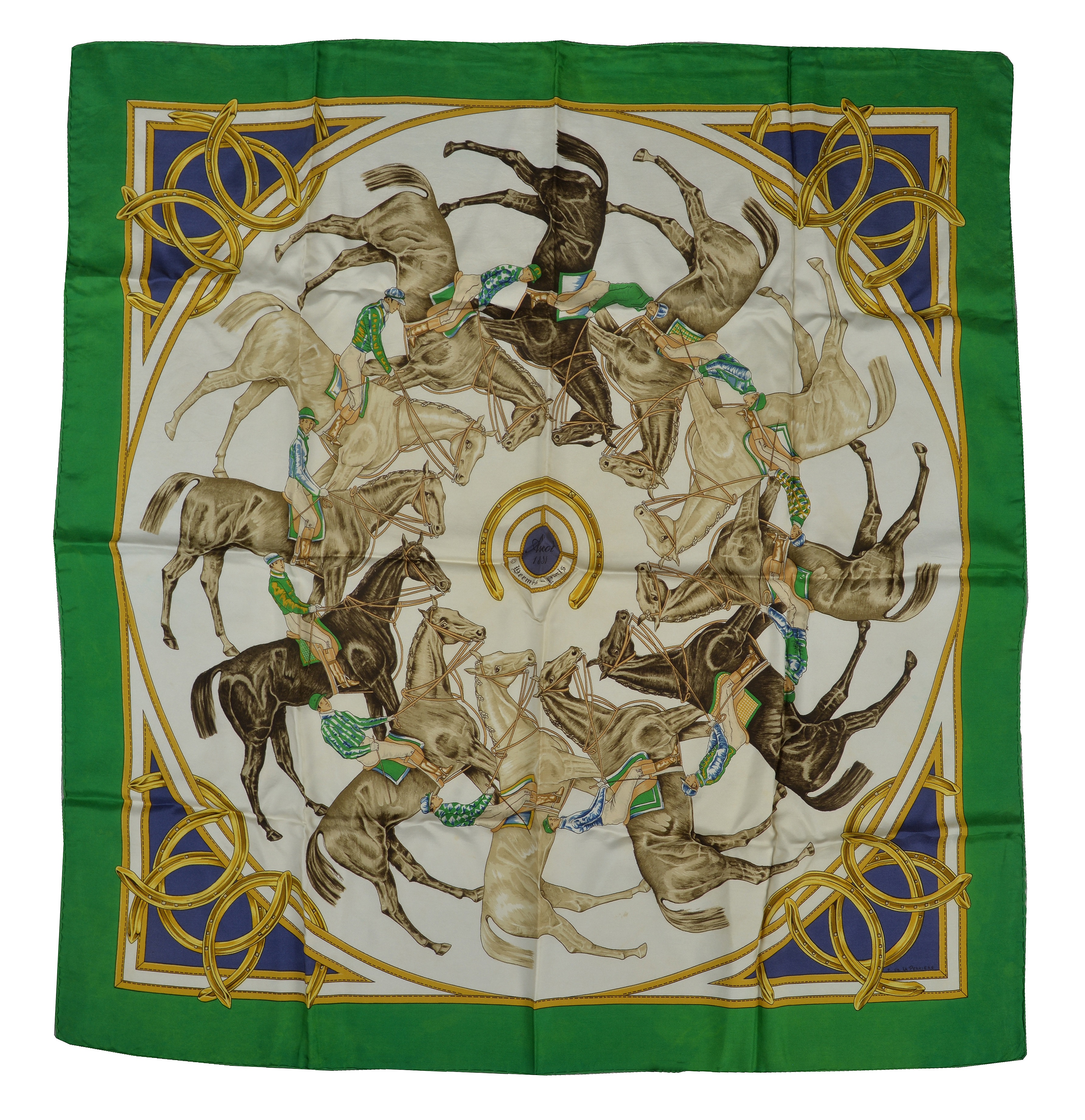 Hermès, Ascot 1831, a silk scarf designed by Françoise de la Perrière
