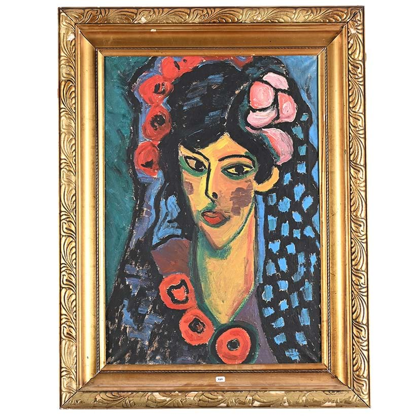 Inline Image - Lot 109: After Alexej Von Jawlensky, ‘Portrait of a Spanish Lady’, oil on canvas | Est. £200-300 (+ fees)