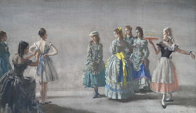 Inline Image - Lot 183: λ William Russell Flint (Scottish 1880-1969), 'Characters in 'Bless The Bride'', Oil on canvas | Est. £15,000-25,000 (+ fees)