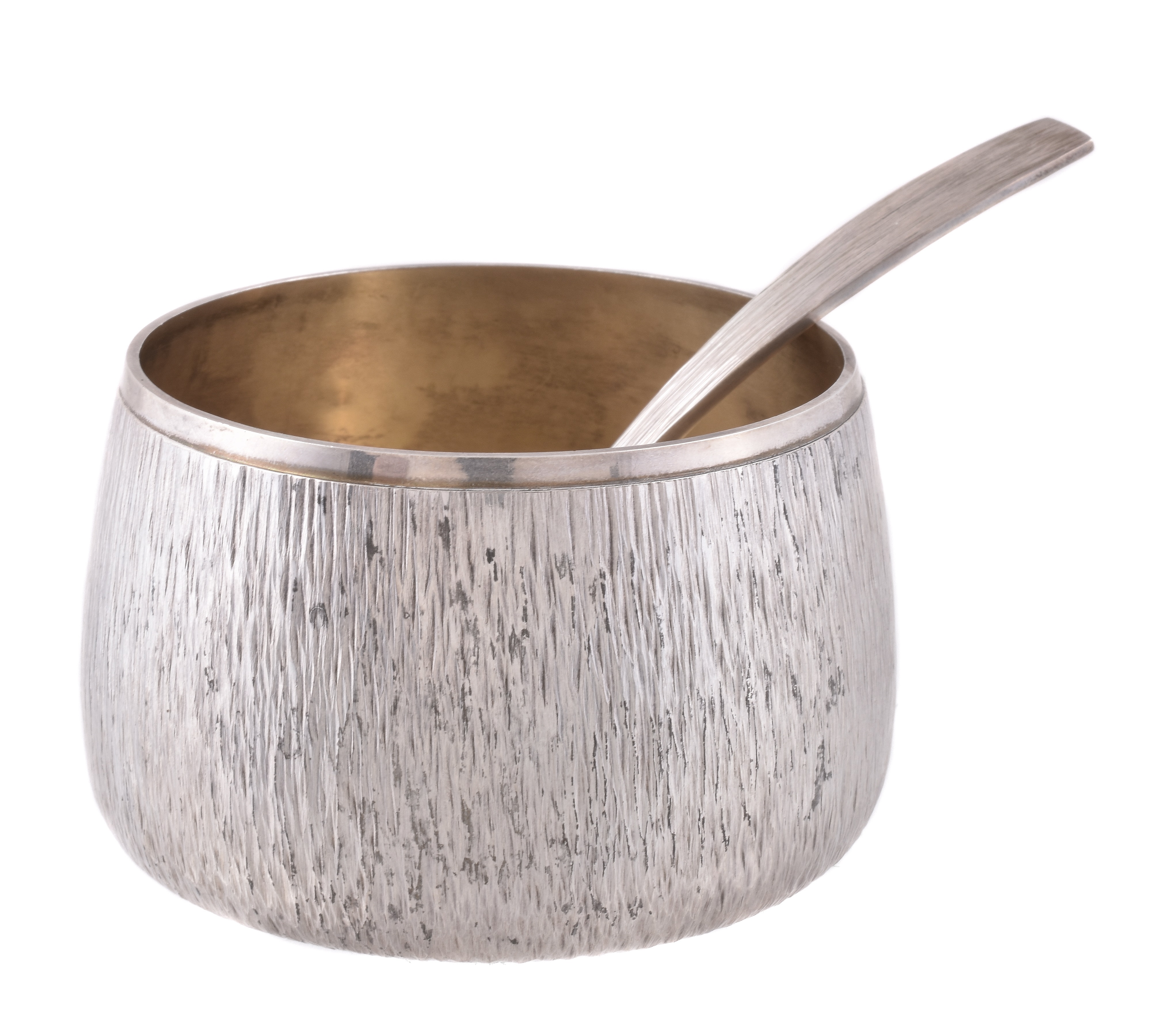 Gerald Benney, a silver sugar bowl and spoon, London 1975
