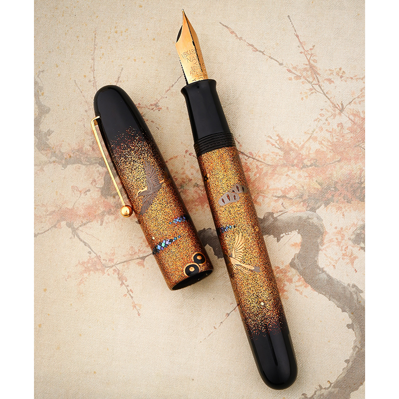 Namiki, Emperor, Kisshomon, birds in flight a limited edition Maki-e fountain pen