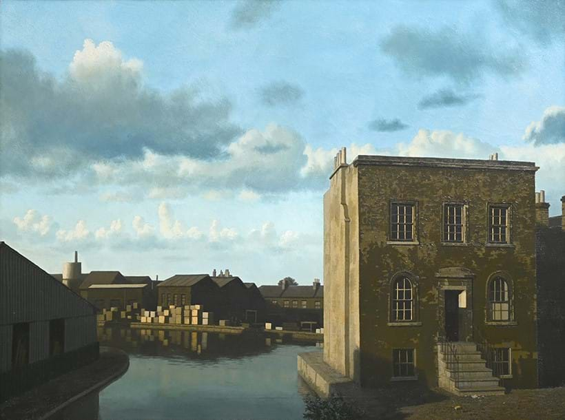 Inline Image - Lot 97: Algernon Newton (British 1880-1968), 'House on the Surrey Canal', Oil on canvas | Sold for £156,450