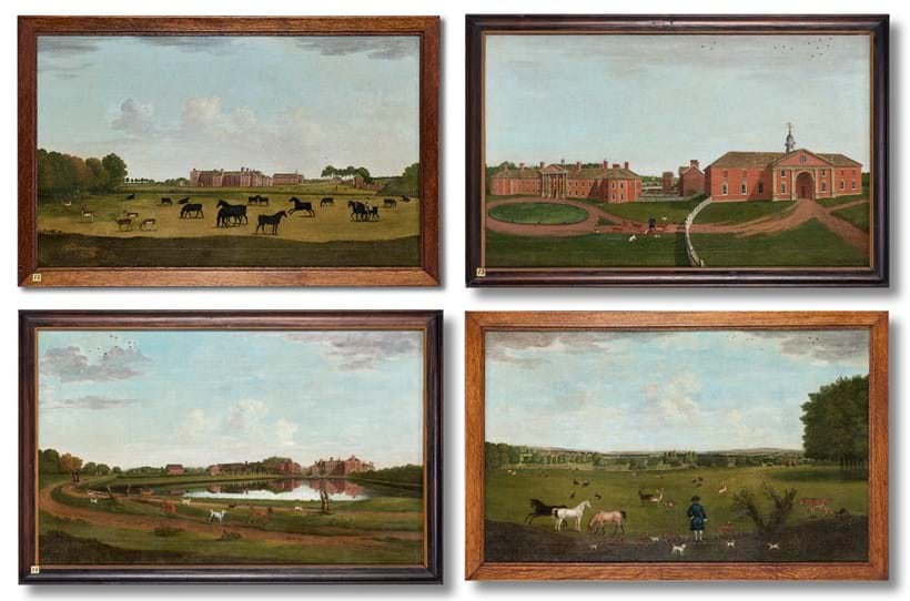 Inline Image - Lot 298: Thomas Bardwell (British 1704-1767), 'Views of Adlington Hall and Park', oil on canvas, a set of four | Est. £50,000-80,000 (+ fees)