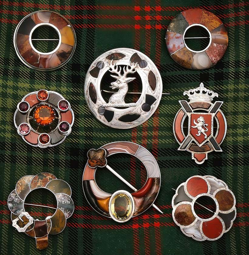 Inline Image - Different styles of Scottish brooches | Highlighted: Lots 1, 2, 3, 4, 7, 8 & 44 (16 January 2025)