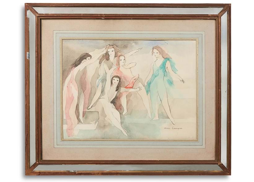 Inline Image - Lot 148: λ Marie Laurencin (French 1883-1956), 'Cinq Danseuses', watercolour and pencil | Est. £7,000-10,000