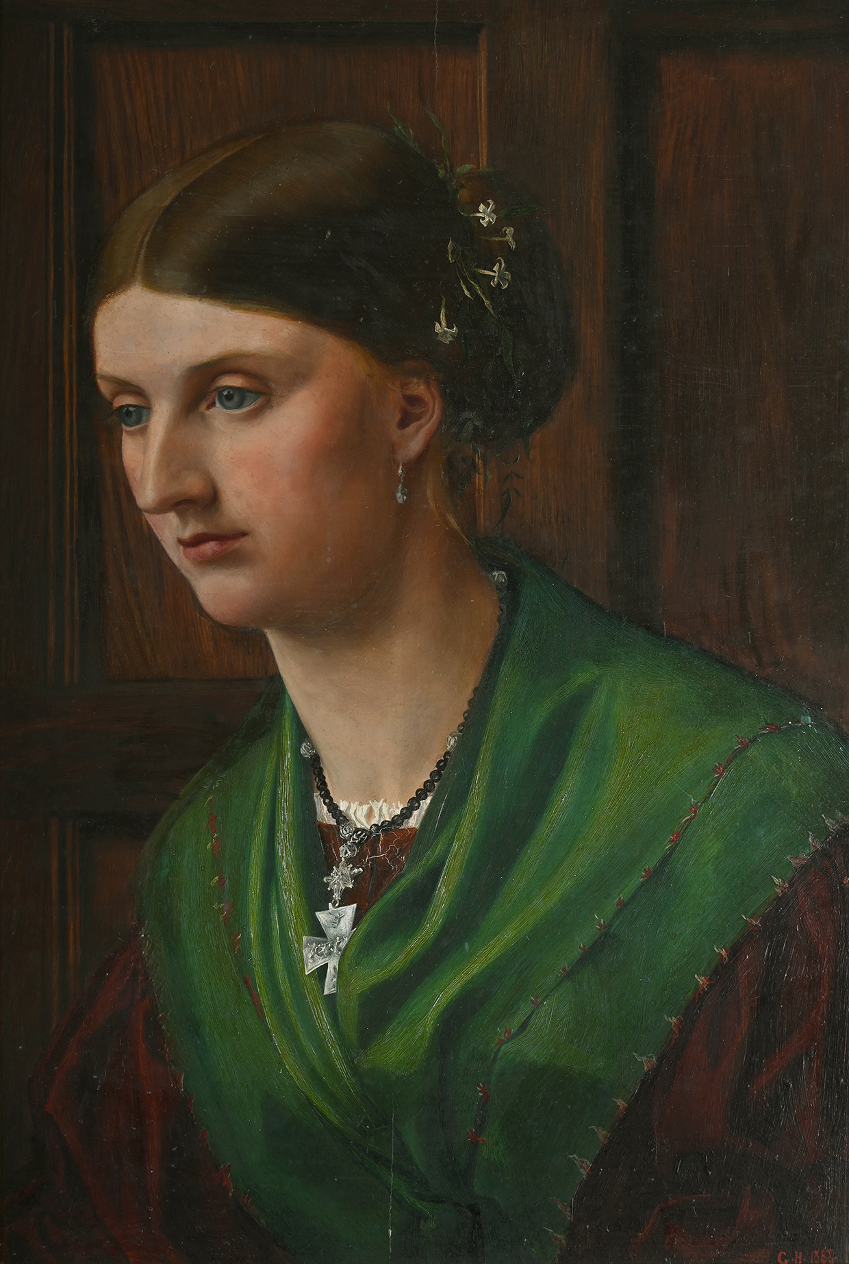 Lot 238 - George Howard (British 1843 - 1911), 'Portrait of Rosalind, the artist's wife'.jpg