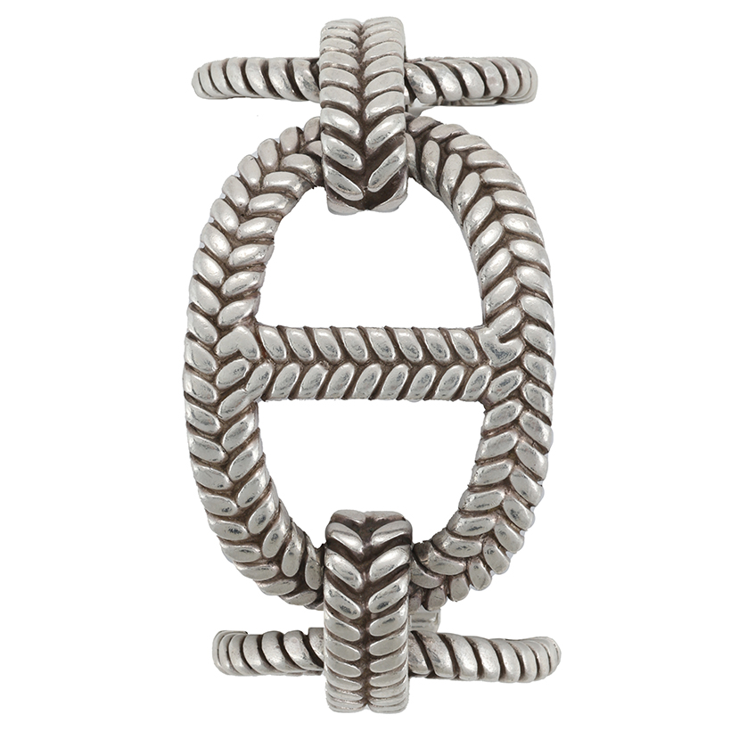 14598 Hermés, Chaine d'Ancre, a broad silver coloured bracelet circa 2009.JPG