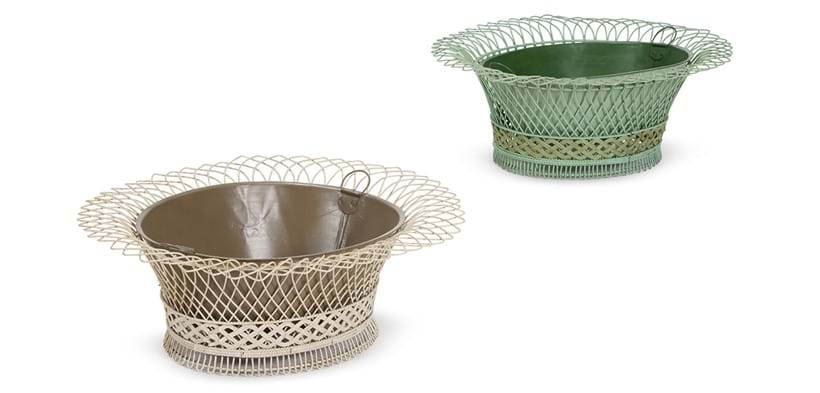 Inline Image - Lot 175: Two painted wirework planters, French, 20th century | Est. £200-400 (+ fees)