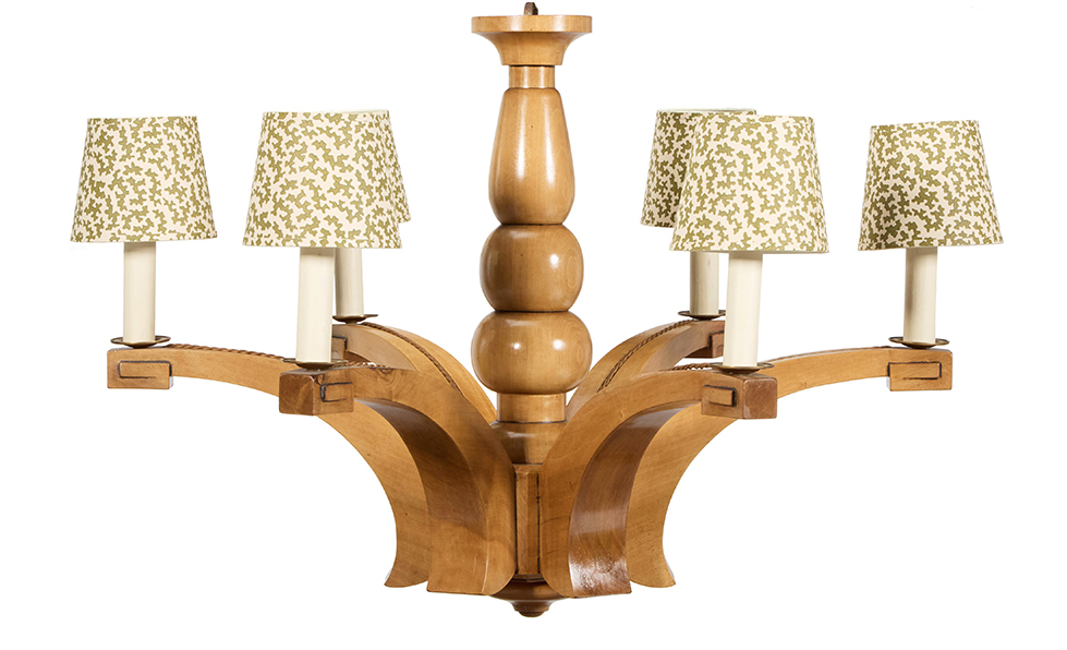 Sibyl Colefax & John Fowler auction - Lot 110 - A walnut branch chandelier, French, mid 20th century.jpg (1)