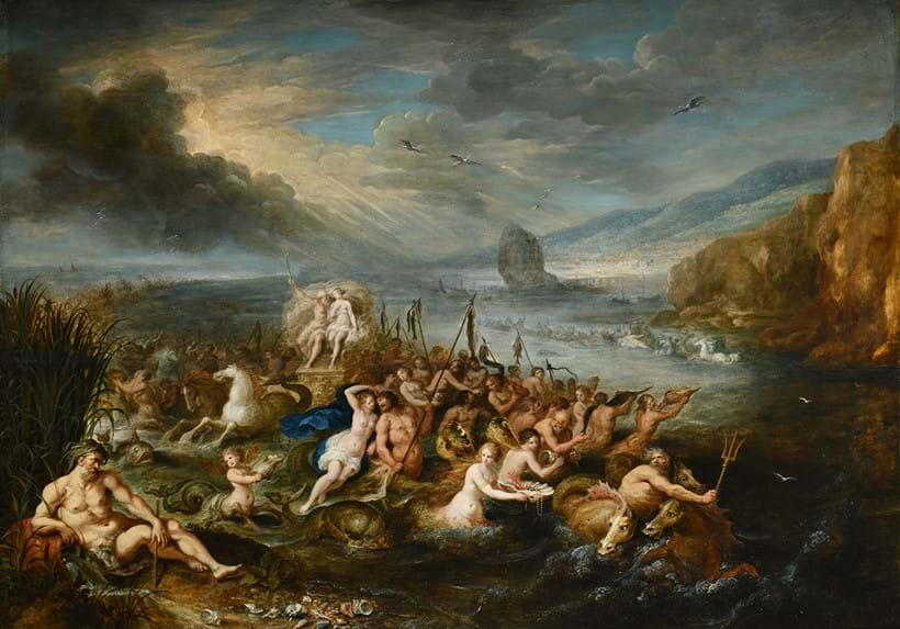 Inline Image - Lot 4: Frans Francken The Younger (Flemish 1581-1642), 'The Triumph of Neptune and Amphitrite', Oil on panel | Est. £40,000-60,000 (+ fees)