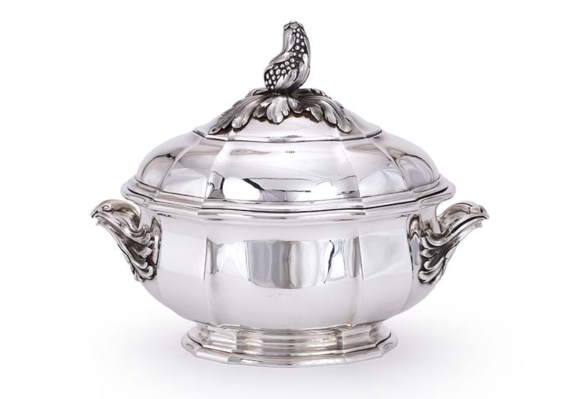 Inline Image - A French silver shaped oval vegetable tureen retailed by Boin Taburet J. Gruhier, Paris, circa 1900 | Sold with Dreweatts in June 2024 for £1,512