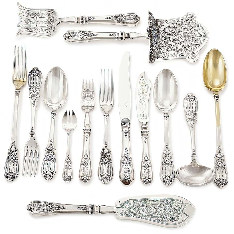 Inline Image - A French silver, silver gilt and parcel gilt table service, Maison Keller, Minerva Mark, Circa 1900 | Est. £15,000-20,000 (+ fees)