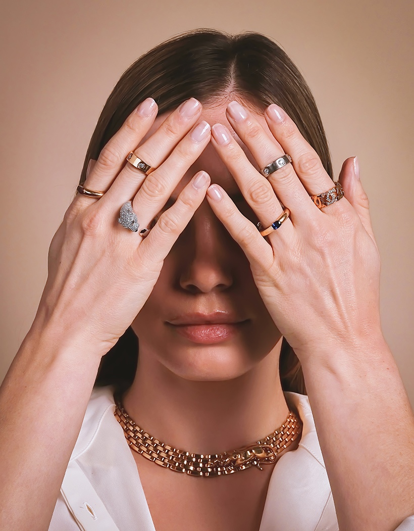 A selection of Cartier ‘Love Rings’, a Panthère ring and Panthère necklace.jpg