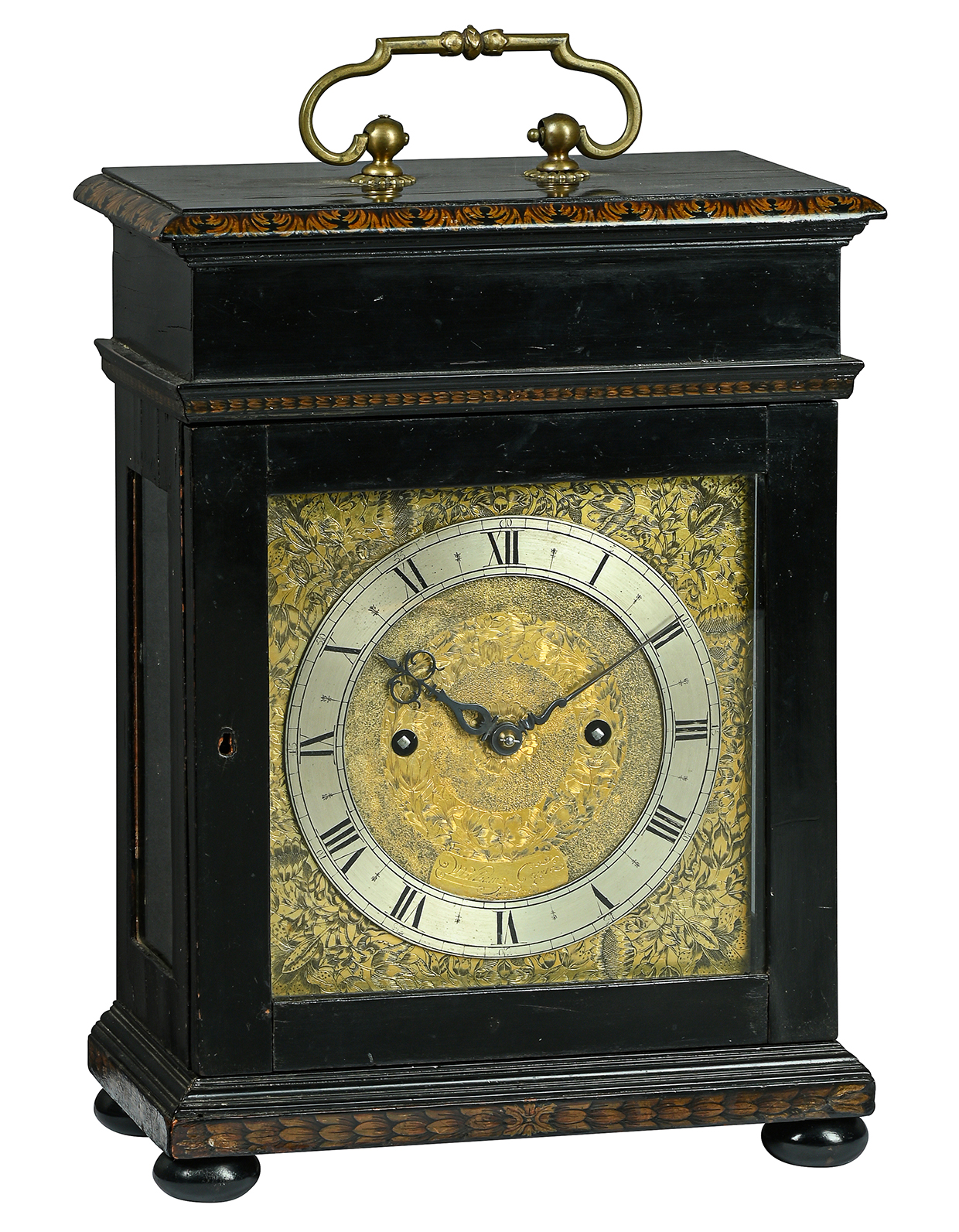 Lot 199 - A fine and rare Charles II ebonised table clock of the 'Edward East' School, William Crayle, London, circa 1665-1700.jpg
