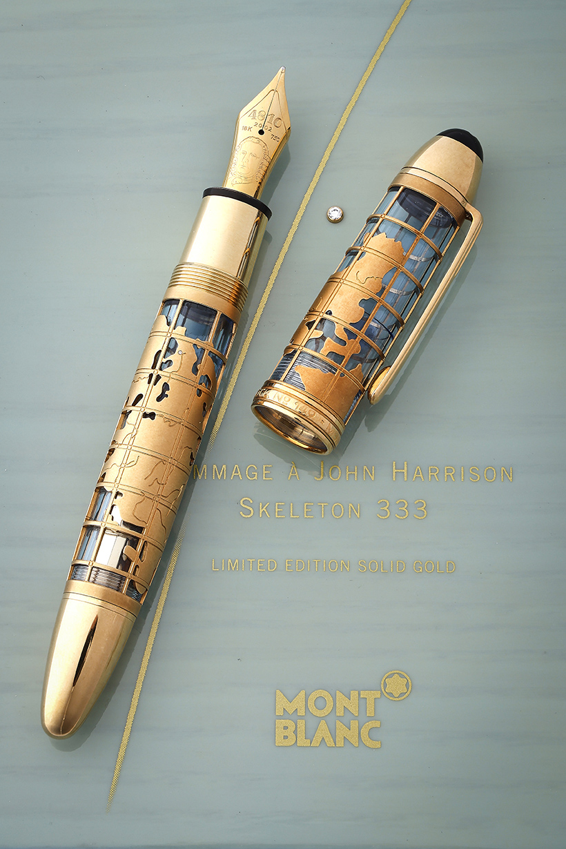 Montblanc, John Harrison Skeleton 333 a limited edition fountain pen, no. 217333, circa 2002 - September 2024.jpg