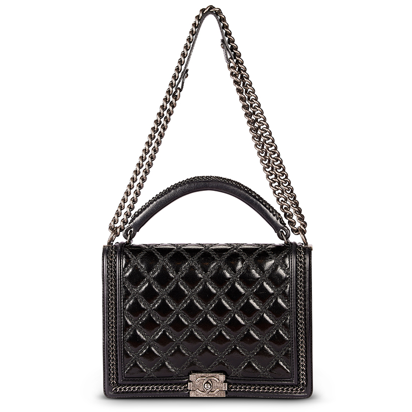 14307 Lot 244 - Chanel, Boy, a black calfskin quilted leather shoulder bag - Sold for £2,000.jpg