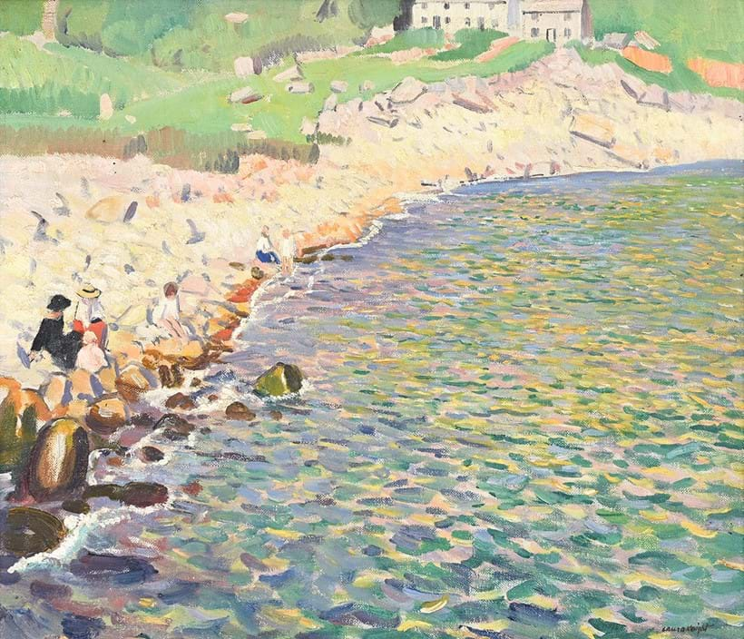 Inline Image - Lot 33: λ Dame Laura Knight (British 1877-1970), 'Lamorna Cove No.7 (A Stony Beach)', Oil on canvas | Est. £50,000-80,000 (+ fees)