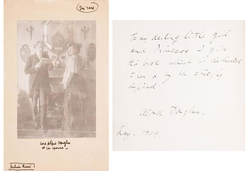 Inline Image - Lot 115: Douglas (Lord Alfred), ‘Sonnets’, first edition, the dedication copy, with signed presentation inscription from the author to his wife Olive Custance, 1909 | Est. £2,000-3,000 (+ fees)