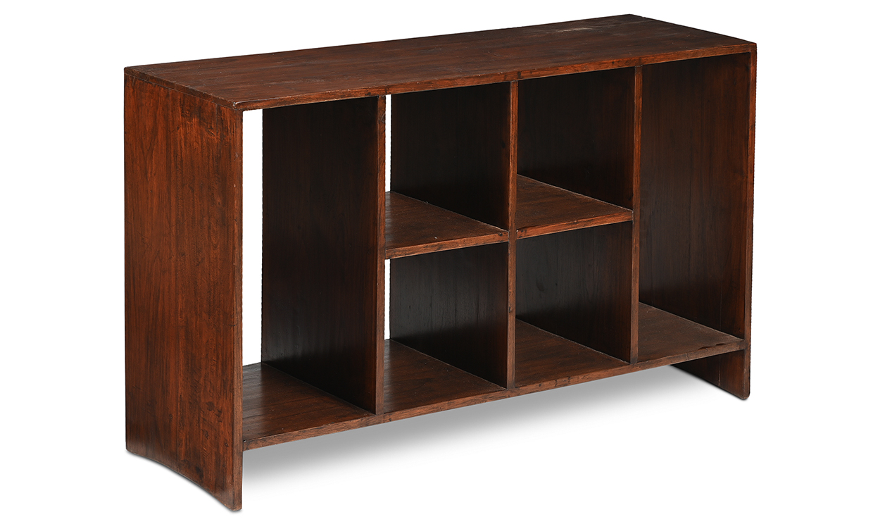 Lot 143 - Modern Design and Decorative Art  - a file rack or bookcase by Pierre Jeanneret.jpg