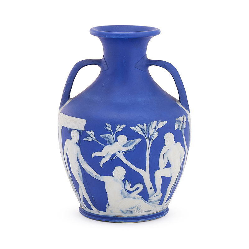 A Wedgwood blue Jasper Portland vase late 18th century