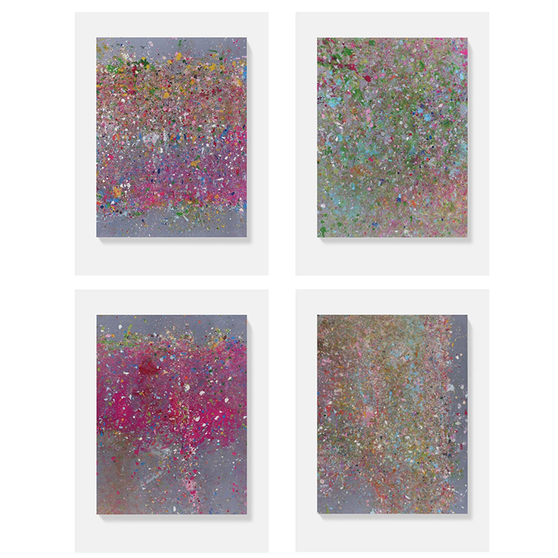 λ Damien Hirst (British B. 1965), 'Where the Land Meets the Sea H13-1-4', the set of four laminated giclee prints on aluminium,