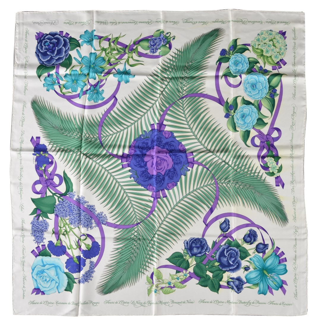Hermès, Fleurs de l'Opera, a silk scarf designed by Julie Abadie