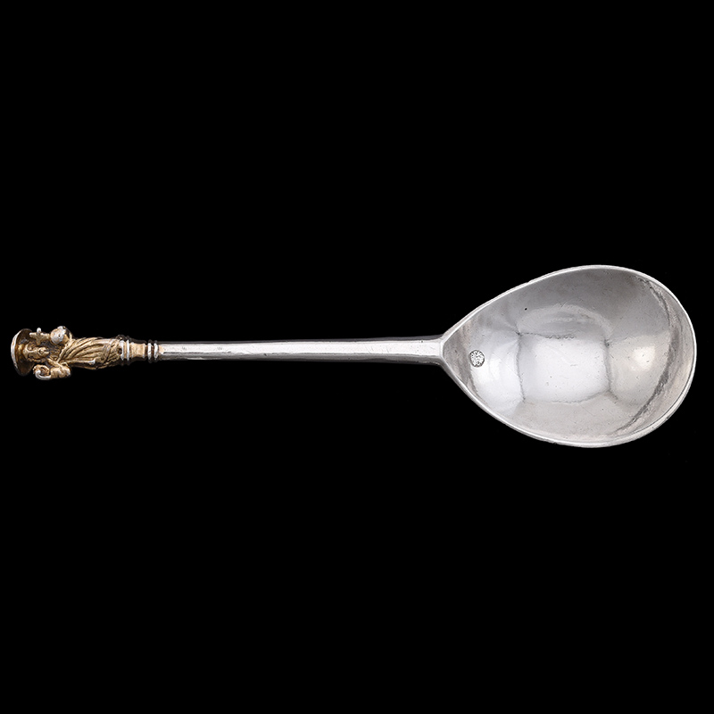A Henry VIII silver apostle spoon, the master maker's mark a gate, unascribed, London 1514