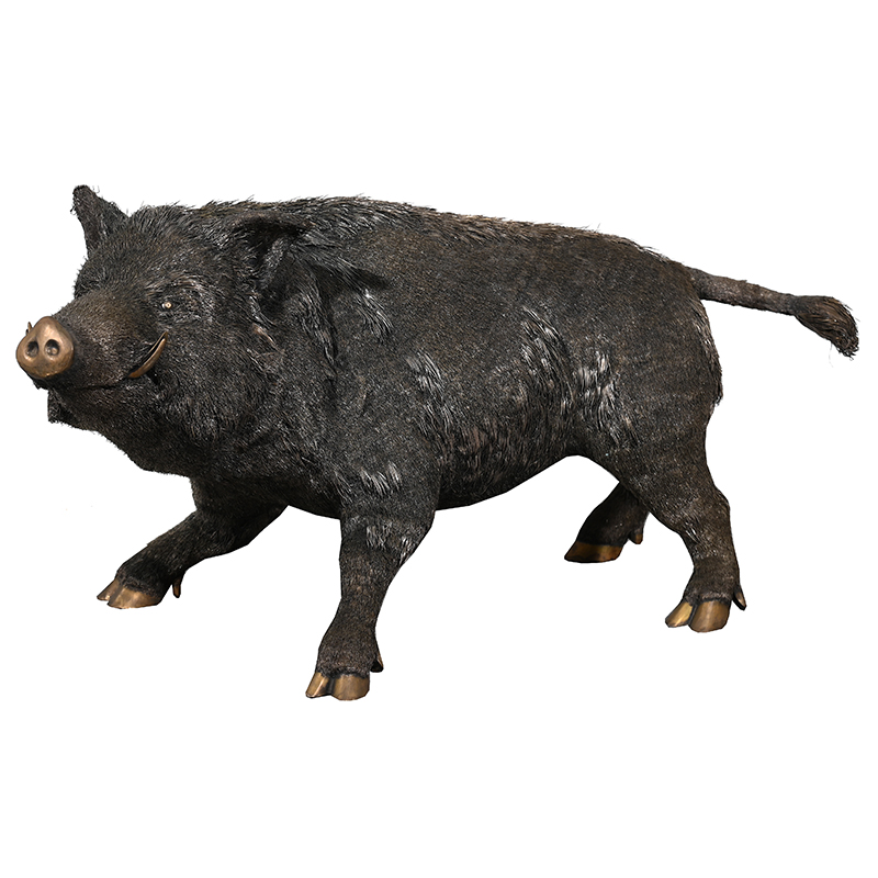 An Italian silver coloured model of a standing boar Buccellati, Milano post 1968